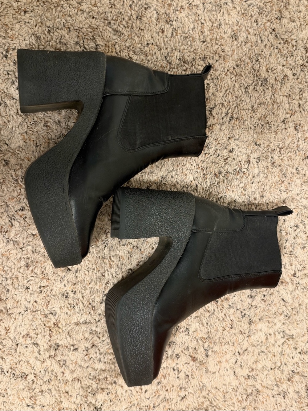 ASOS Black Chunky Platform Heeled Boots